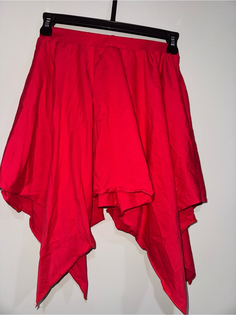 Red Women's Handkerchief Hem Skirt